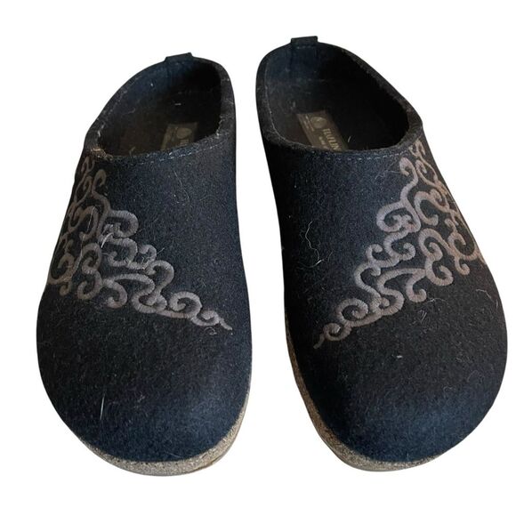 Women’s Haflinger Wool Clogs Deep Navy Blue Size 42 - Picture 2 of 7
